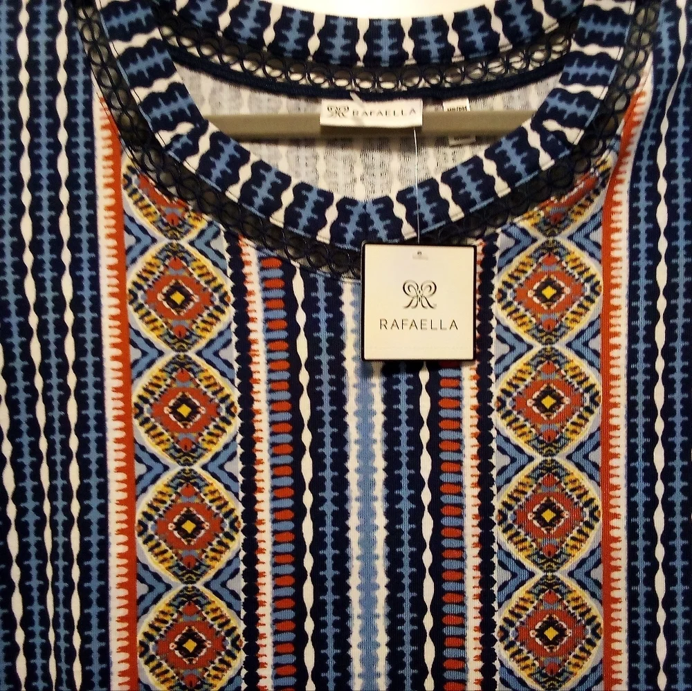 Raffella - Raffella Sportswear, Multi Color, 100% Cotton, Cap Sleeves , Round... - Picture 3 of 13